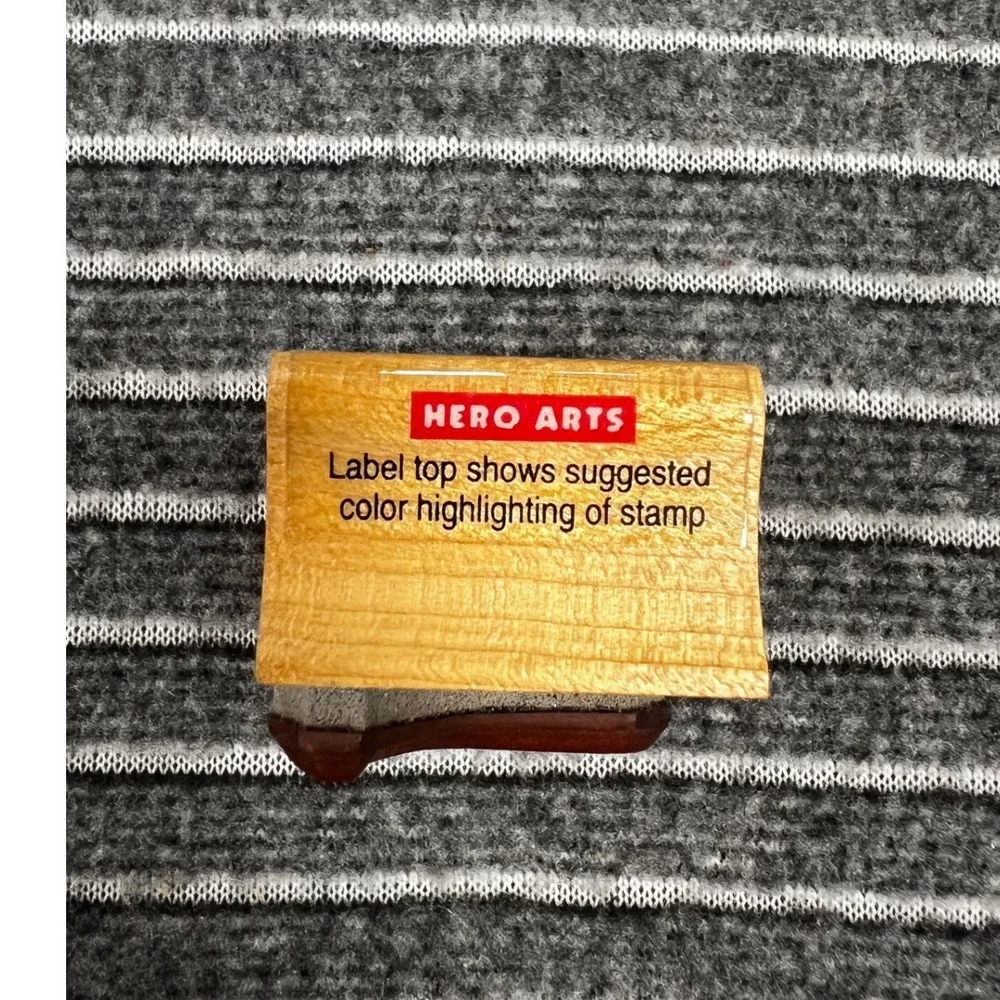Hero Arts Cowboy Boot Rubber Stamp Unisex OS Tan Excellent Wood Block A 174